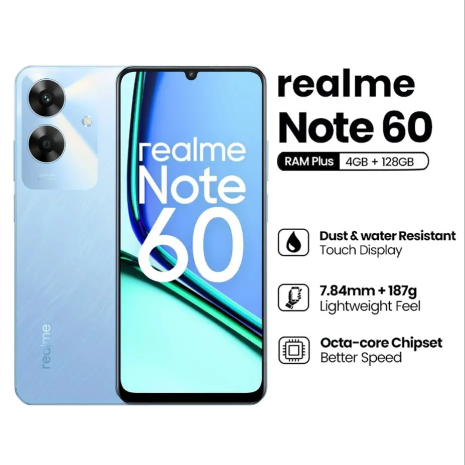 Realme Note 60 Global Version Unlocked 6+128G, T612 Octa-Core
