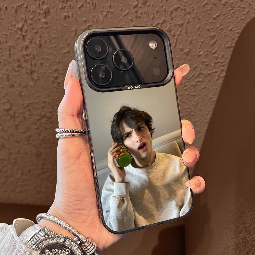 F-Finn Wolfhard Phone Case For iPhone 15,16,12,14,13,17,11,E,Pro,Max,Plus,Air,Mini Black TPU Cover