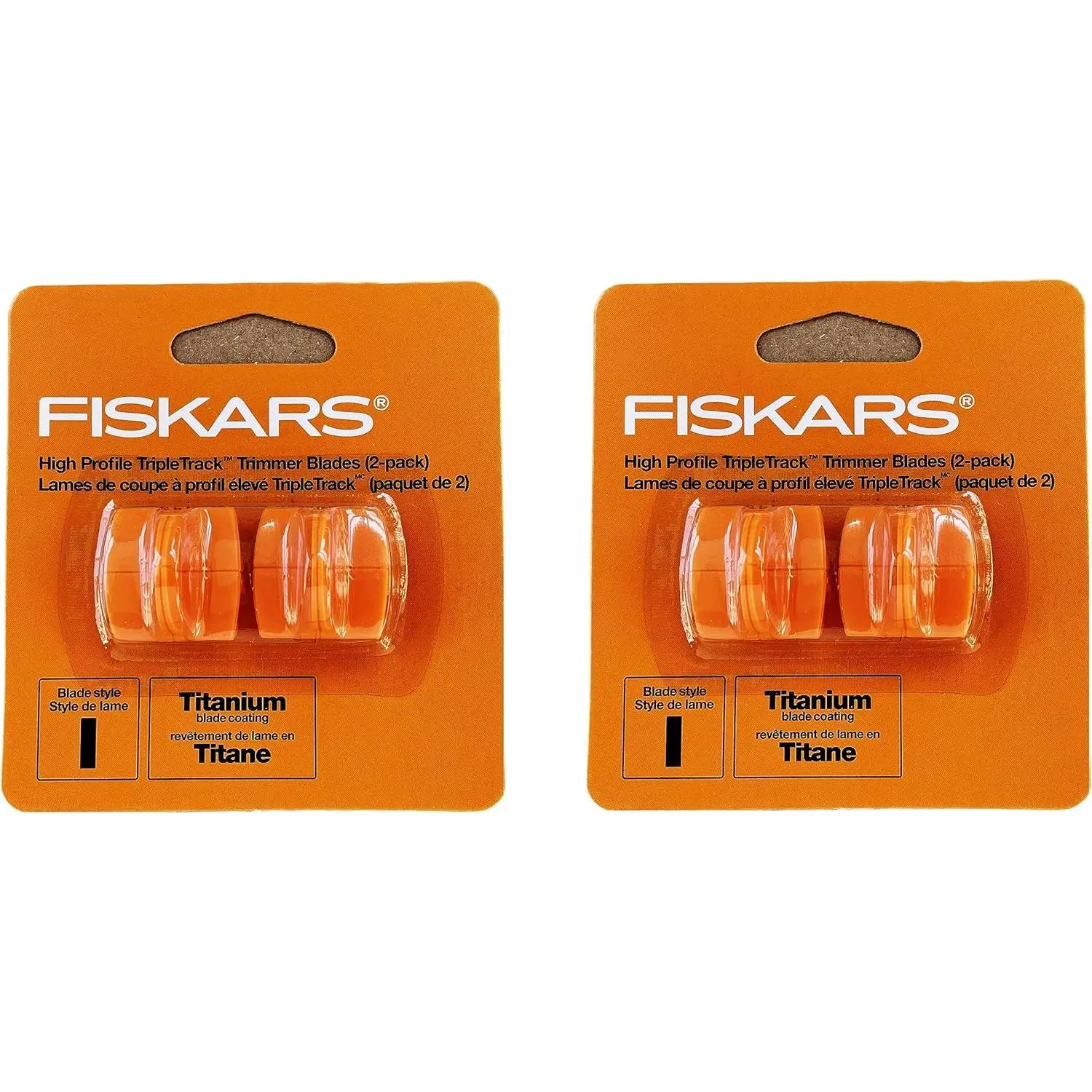 Fiskars 157400-1001 Titanium TripleTrack High Profile Cutting Replacement Blades- 2 Pack