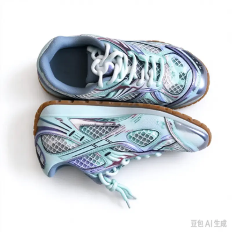 Unisex Blue Silver Metallic Mesh Retro Jogging Sneakers Lightweight Breathable LaceUp Cushioned Gum NonSlip Casual Walking Sport Footwear for Men Women Street Daily Wear