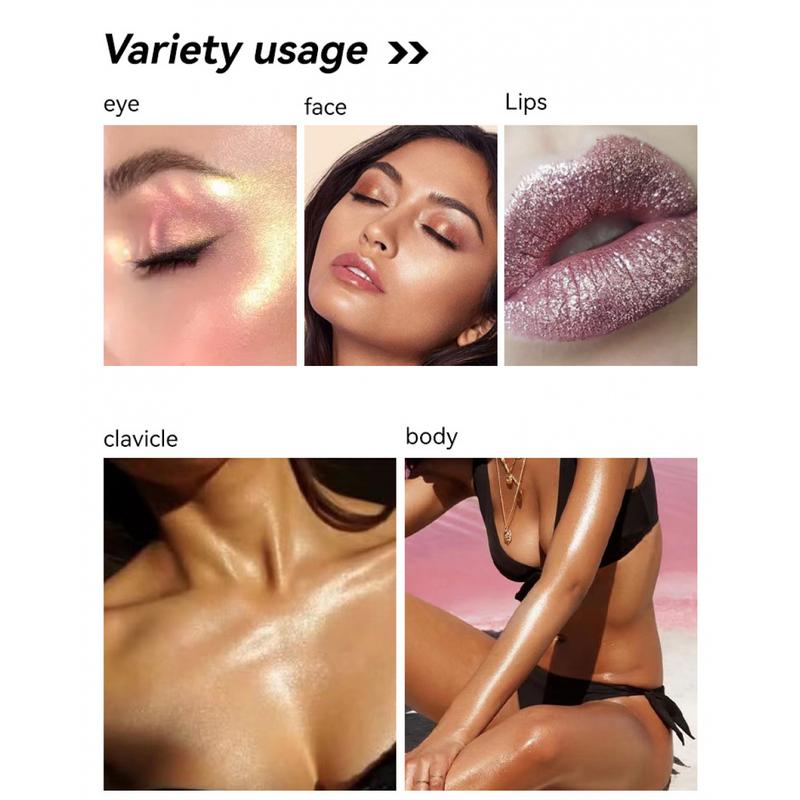 MLSMILE Glitter Stick - Multi-Use Highlighter for Face & Body, Long-Lasting Moisturizing Formula, 4 Color Options, Viral Luminous Makeup Bronzer Blend, 11g - 01# - Cosmetic