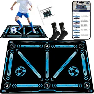 Premium Soccer Training Mat with Video Guide - Non-Slip Soccer Footstep Practice Mat-Training Equipment Indoor & Outdoor - Ultimate Ball Control Equipment to Improve Dribbling Skills