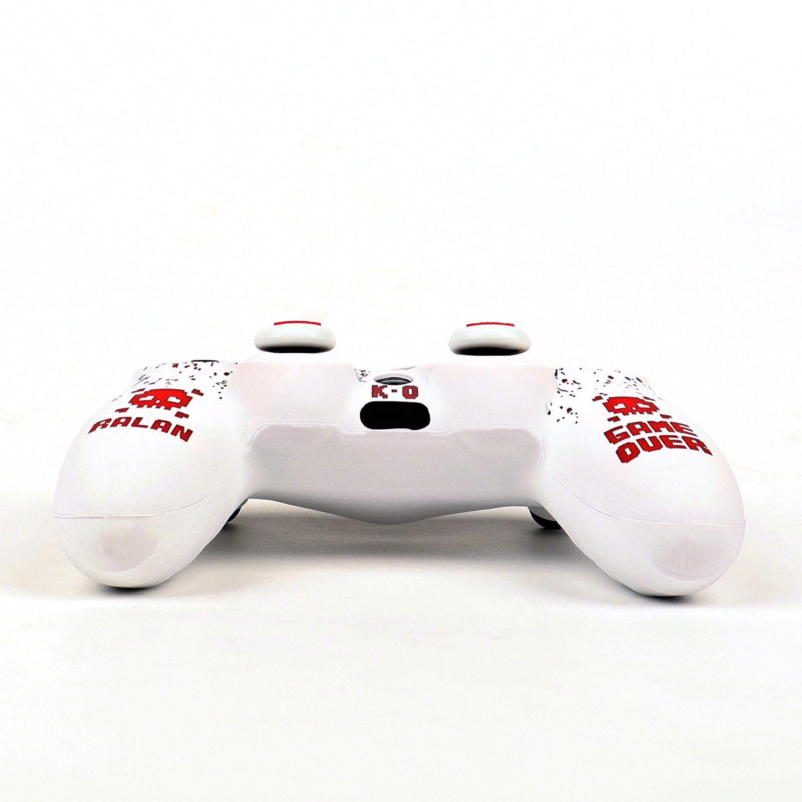 RALAN Silicone Game Controller Protective Case Cover with 2 Thumb Grip Cap & 1 Touch Screen Sticker, Game Controller Protector, Console Accessories for PS4