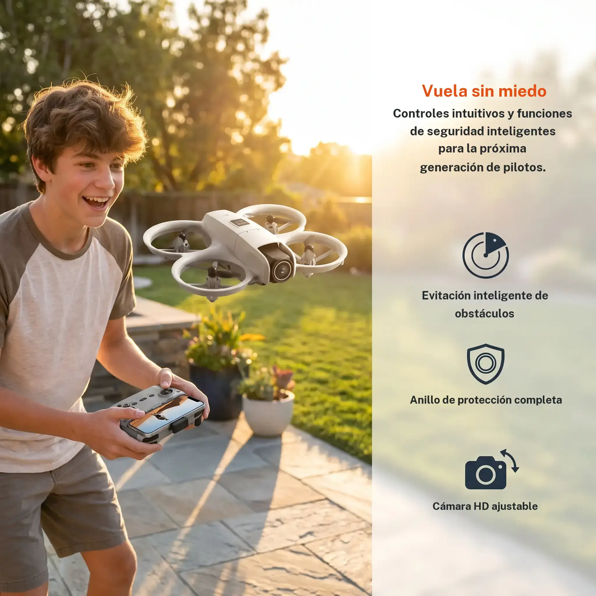 CJC Mini i1PRO RC Flying Toy with 50x Zoom, One-Key Takeoff/Landing, Gravity Sensor Function