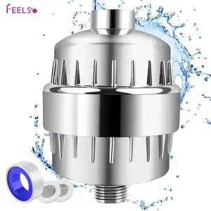 FEELSO Shower Filter, 36 Stage Shower Head Filter for Hard Water with Cartridges, High Output Shower Water Filter to Remove Chlorine, Fluoride and Other Impurities, Improves Skin Condition, Protects Hair