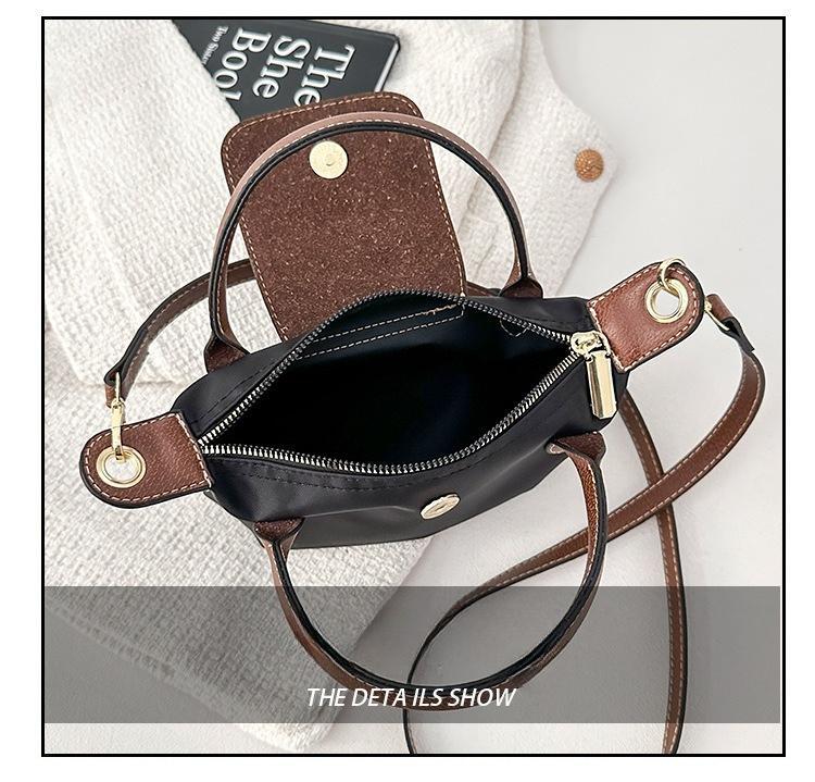 BIGWIG Nylon Mini Dumpling Bag, Waterproof Mini Coin Purse, Shoulder Bag, Crossbody Bag, Handbag, Versatile Daily Bag, Retro Style Bag, Soft Collapsed Shoulder Bag