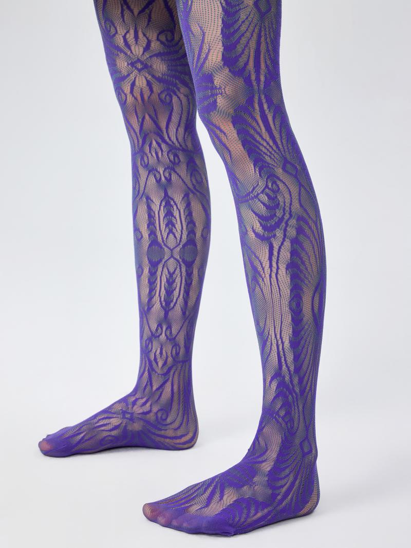Cider [3 colors, size One Size-One Size] Floral Fishnet Tights