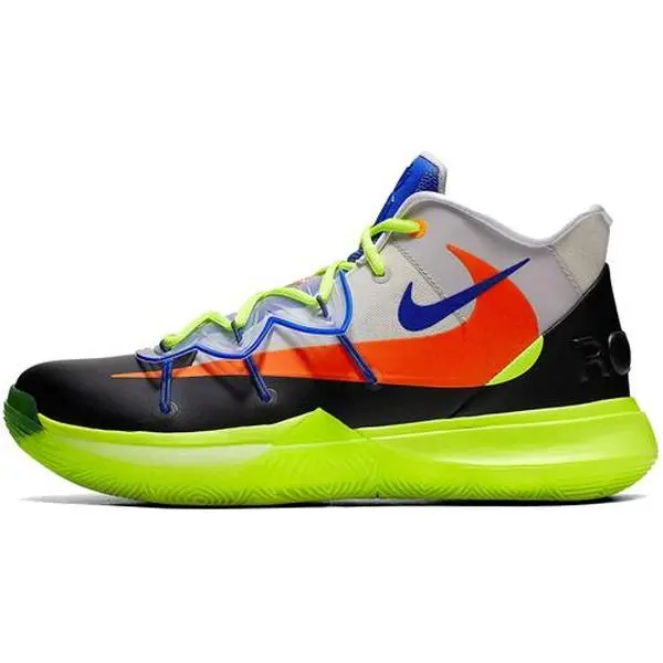 ROKIT x Nike Kyrie 5 OG Low-Top Basketball Shoes for Men – Red and Green Colorway Verifiable, with credentials and supporting global authentication