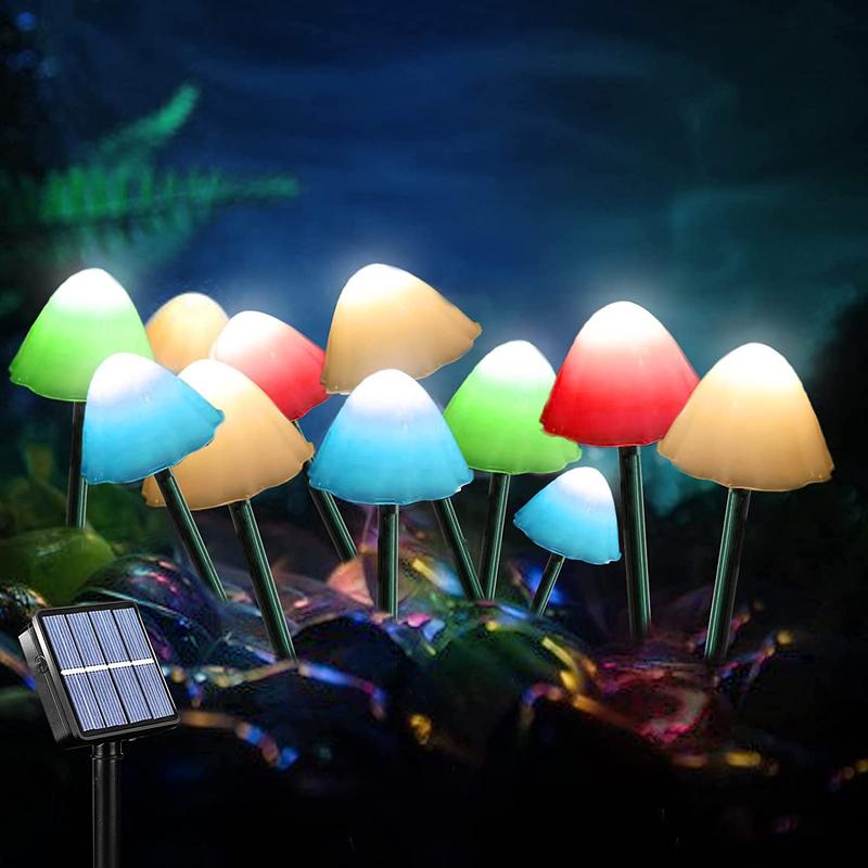 Mini Mushroom Solar Light, Cute Mushroom Shape Solar Light, Waterproof Outdoor Garden Solar Light, Landscape Stake Light For Garden Patio, Lighting, Solar Pathway Lamp