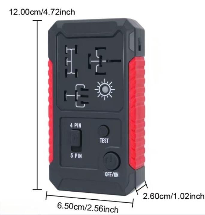 Universal 12V LED Indicator Light - Car Battery & Relay Voltage Tester, Checker for Vehicles, Essential Car Accessory
