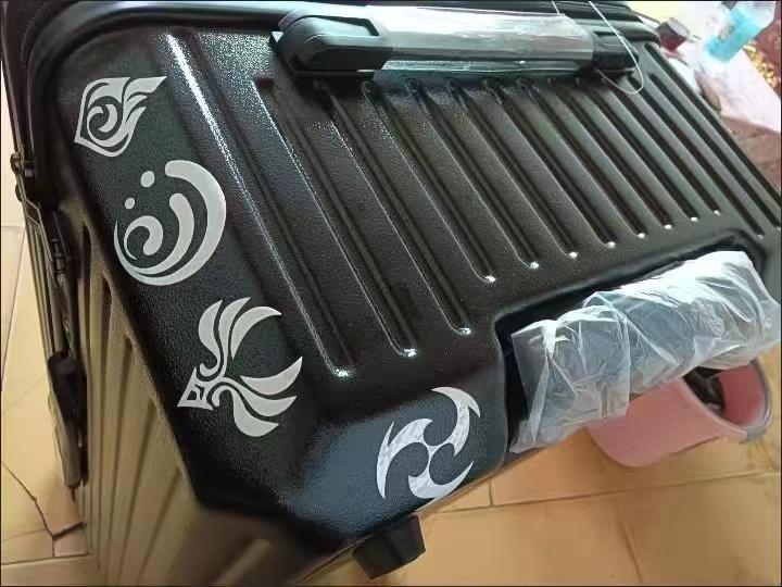 Genshin Impact 7 Element Laser Stickers DIY Decals Sticker For Computer Luggage Skateboard Motorcycle Toys