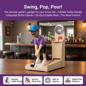 Unique Golf Lover Gift Funny Golfer Beer Bottle Opener With Cap Collecting Ramp Home Bar Desktop Ornament