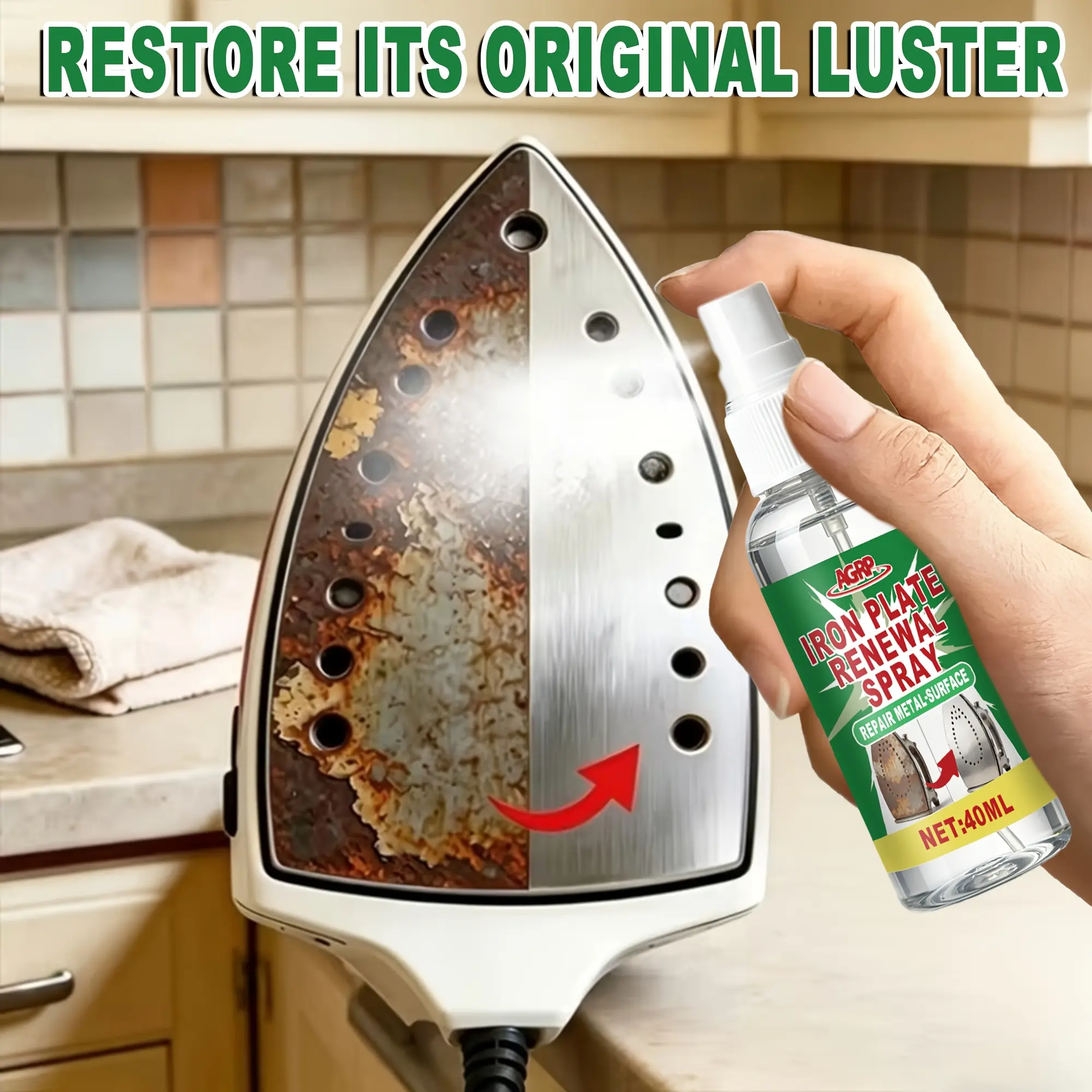Professional Steam Iron Soleplate Spray. Remove Limescale And Scorch Marks from The Iron Soleplate, Improves Ironing Smoothness, And Protects Clothes from Stains. Suitable for Daily Maintenance of All Household Steam And Dry Irons