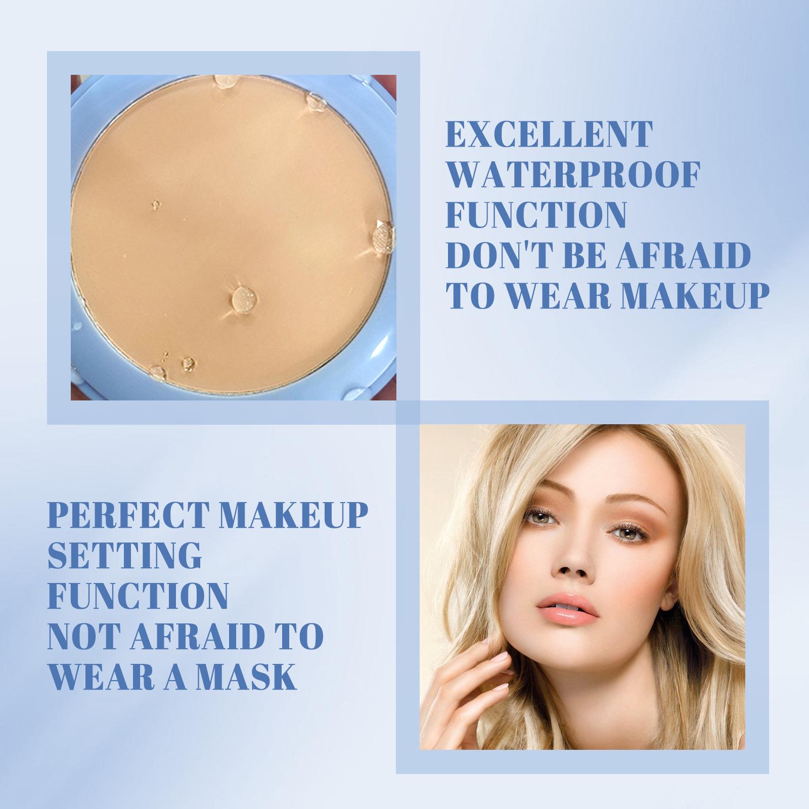 MDY Long Lasting Powder Palette, Waterproof • Oil Control • Smooth Finish 1/3 Counts Natural Lightweight Breathable Makeup Setting Powder,  Single Item Pack, Beauty Supplies Cosmetic