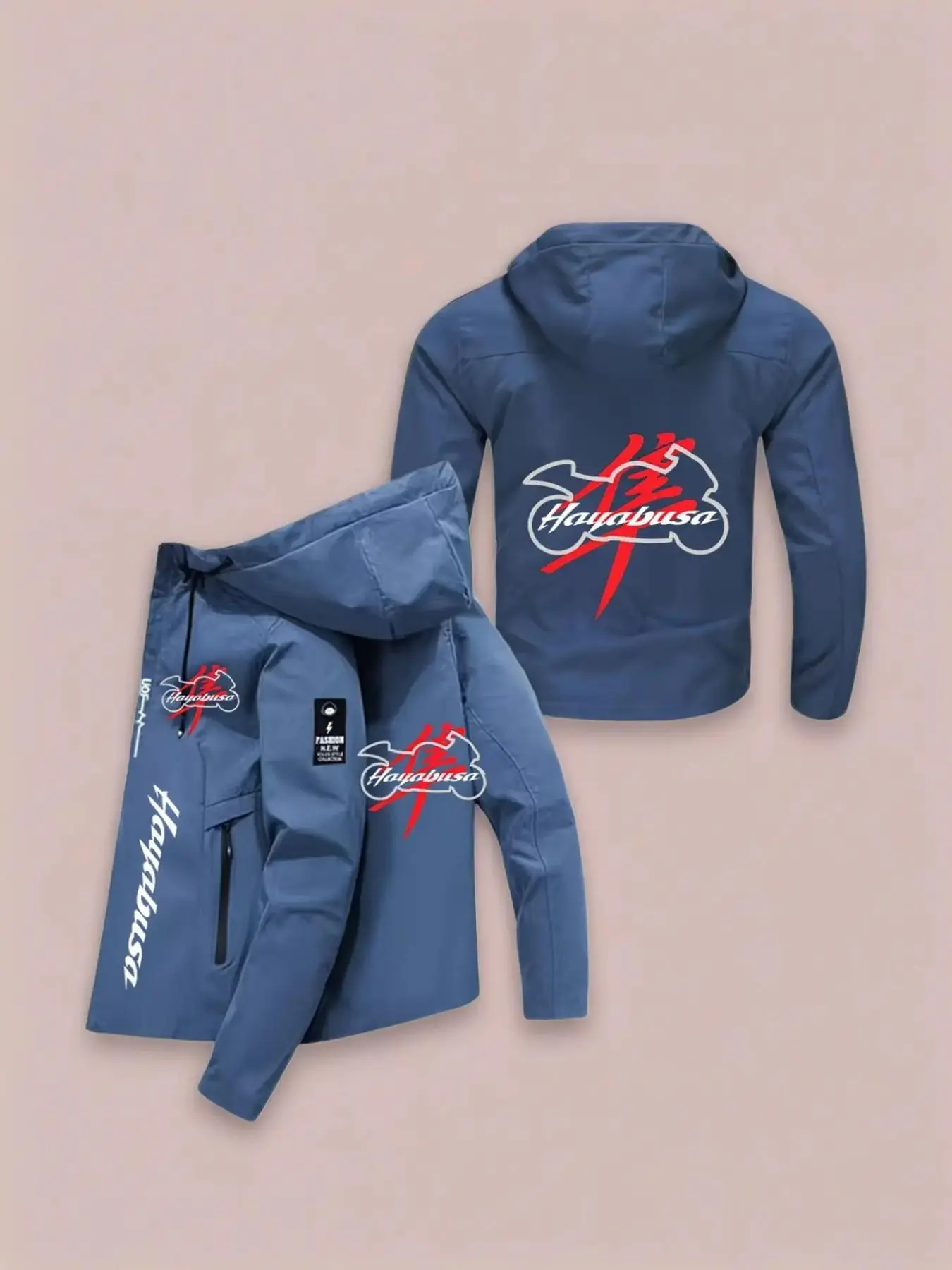 Hayabusa Men's Casual Hooded Jacket, Lightweight Zip Design, Long Sleeve Outdoor Wear, Perfect for Daily Use and Travel, Comfortable Fit