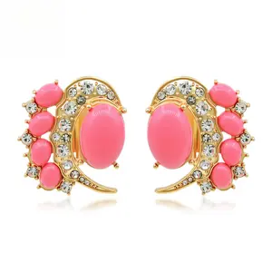 Beautiful Jewelry Alloy Resin Jewelry Elegant and Exquisite Simple and Fresh Earrings Fashion Style Accessories