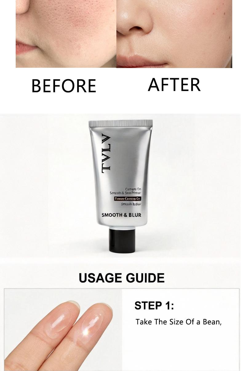 Ttlv Smooth Focus Makeup Primer, Oil Control Moisturizing, Invisible Pores, Long-Lasting Wear, 35ML, Perfect Base for Flawless Finish