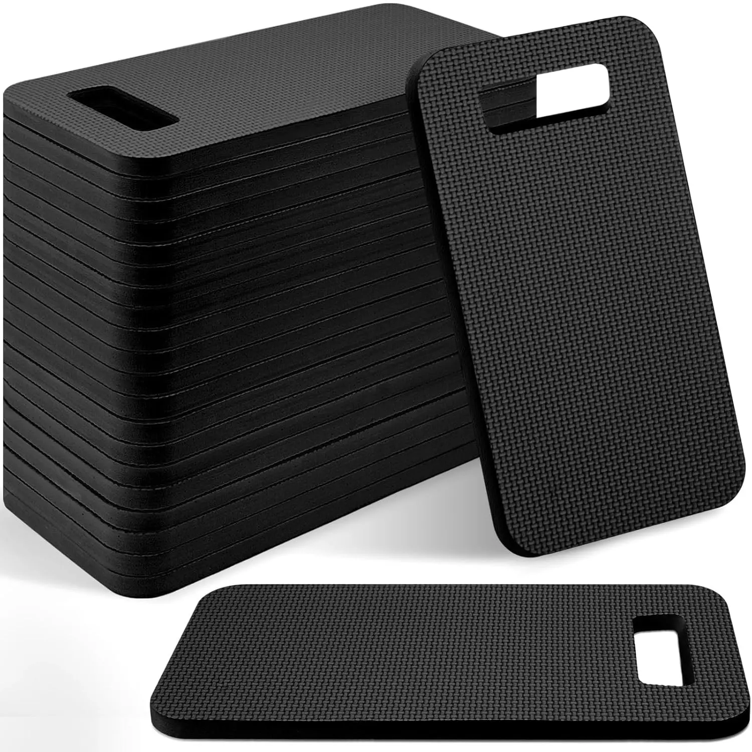 20 Pcs Garden Kneeling Pad Garden Knee Pad Thick Foam Knee Mat Waterproof Cushion for Kneeling Multi Functional and Church Kneeler for Praying, Baby Bath, Yoga, 15.4 x 6.7 Inch (Black)