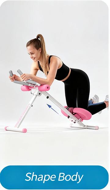 Foldable Adjustable Ab Machine - Home Core Workout Trainer With Knee Support, Compact & Portable Abdominal Exercise Equipment, Practical Home Core Training System for Effective Core Exercise at Home