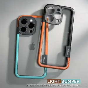Dual Color Bumper Case For iPhone 15 14 13 12 Mini 11 16 17 Pro Max 16 Plus XS XR Shockproof Soft Silicone Frame Without Cover