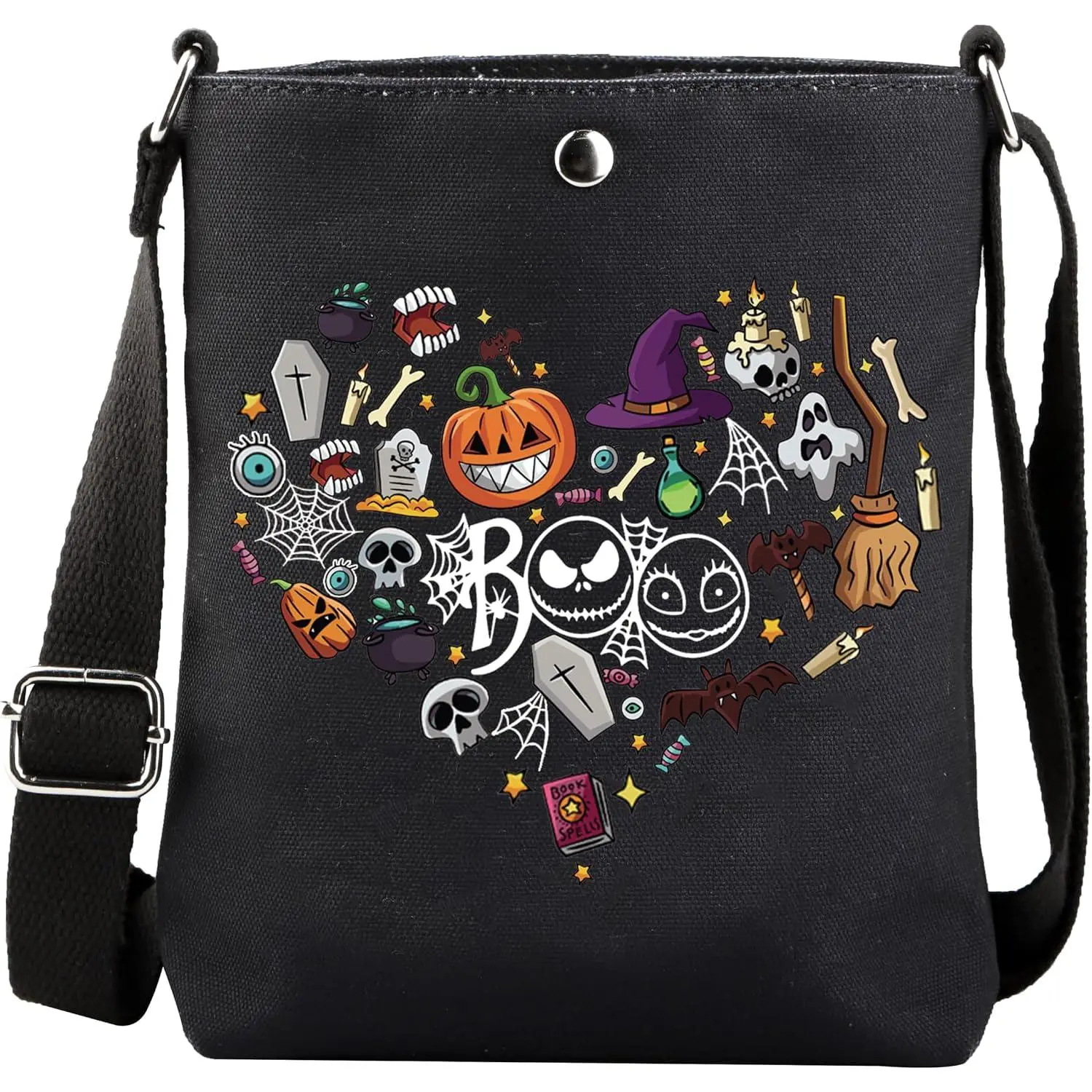Boo Crossbody Purse Boo Jack Gifts for Nightmare Skull Lover Halloween Purse  Crossbody Bag TNBC Spooky Gifts