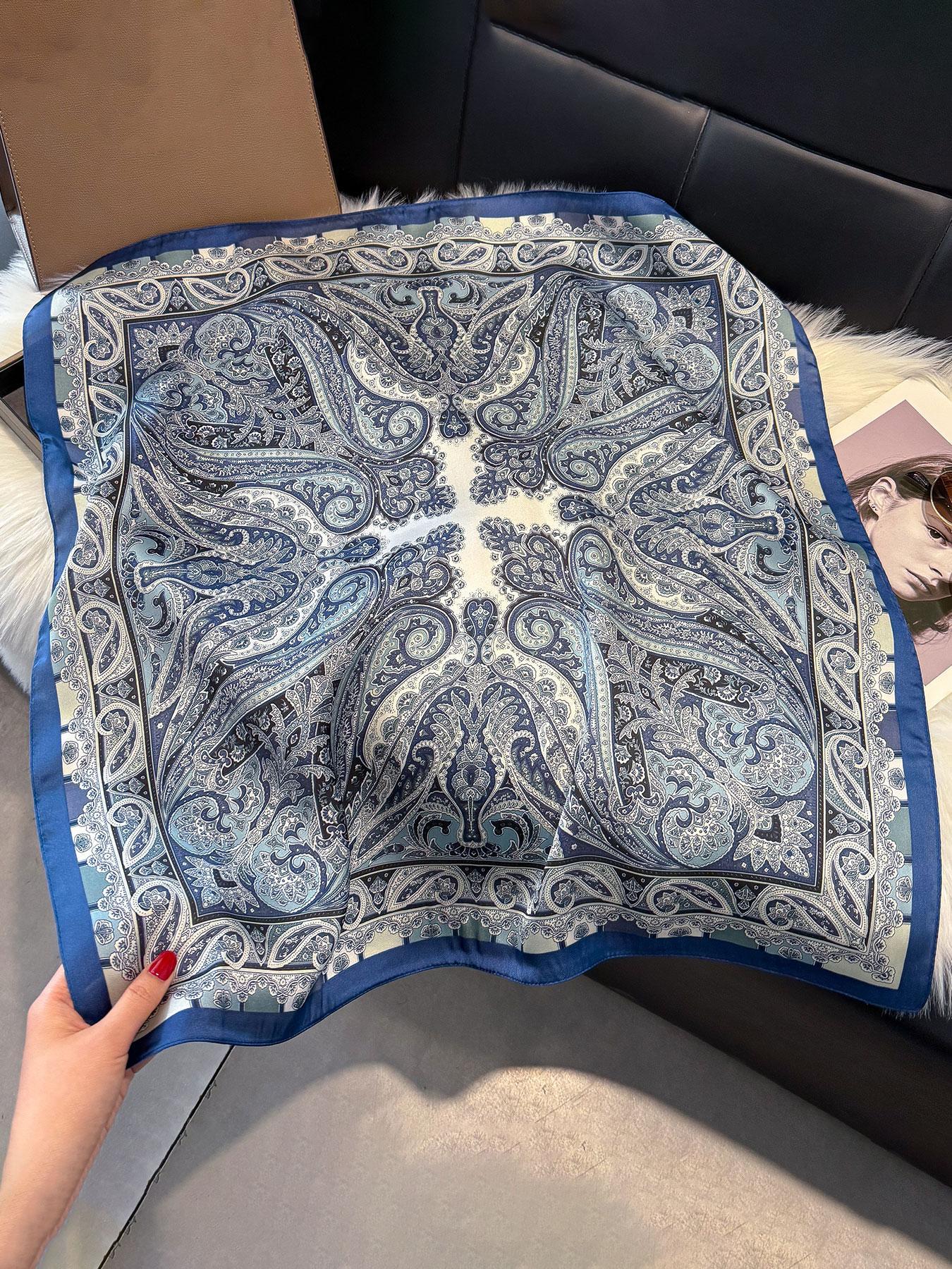 Boho Style Paisley Print Scarf, Bandanas, Casual Soft Comfortable Shawl for Women & Men, Fashion Accessories for Daily Wear, Scarf Head Wrap