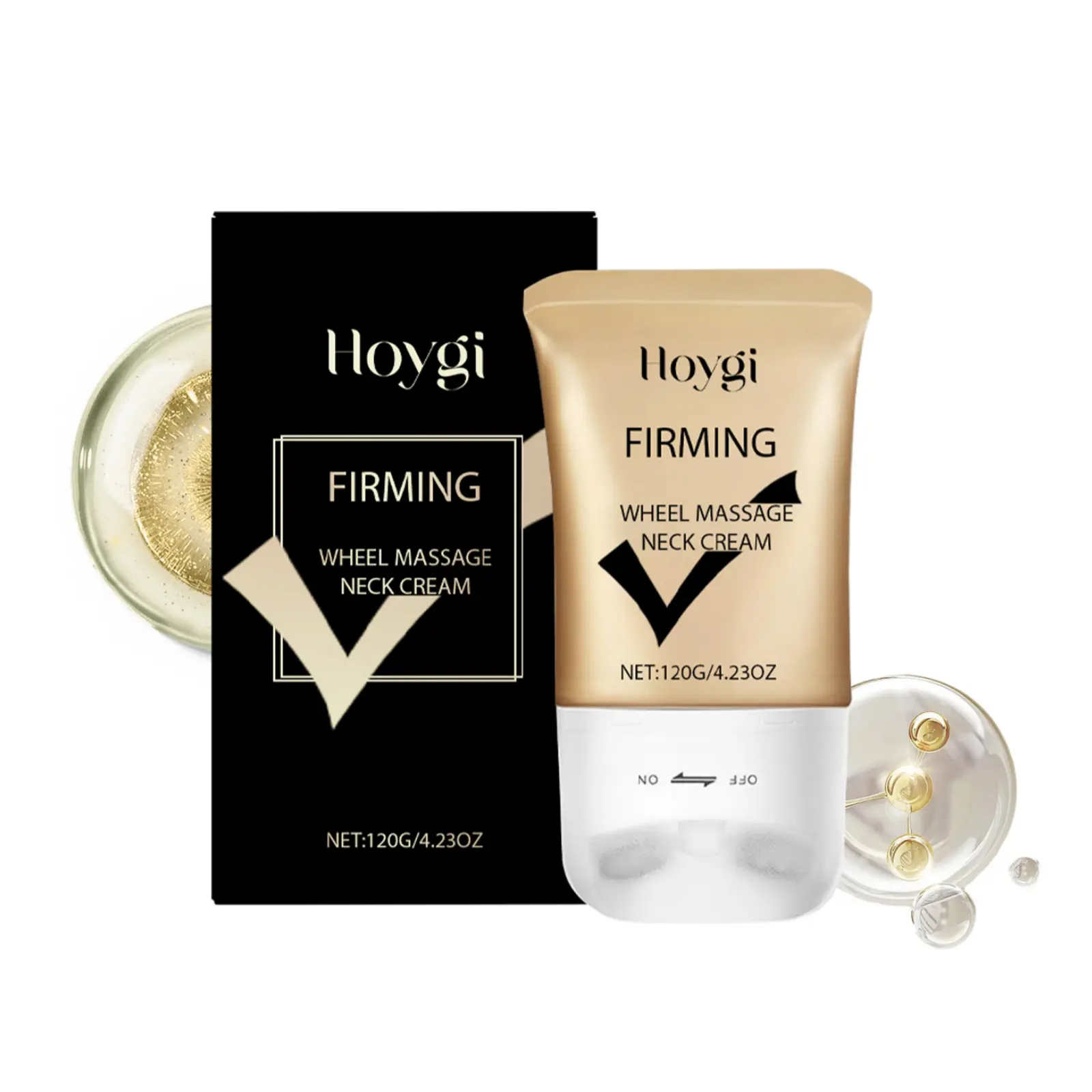 Hoygi Neck Firming Roller Cream, Neck Care Moisturizing And Moisturizing Skin Gentle And Moisturizing Beauty Neck Cream