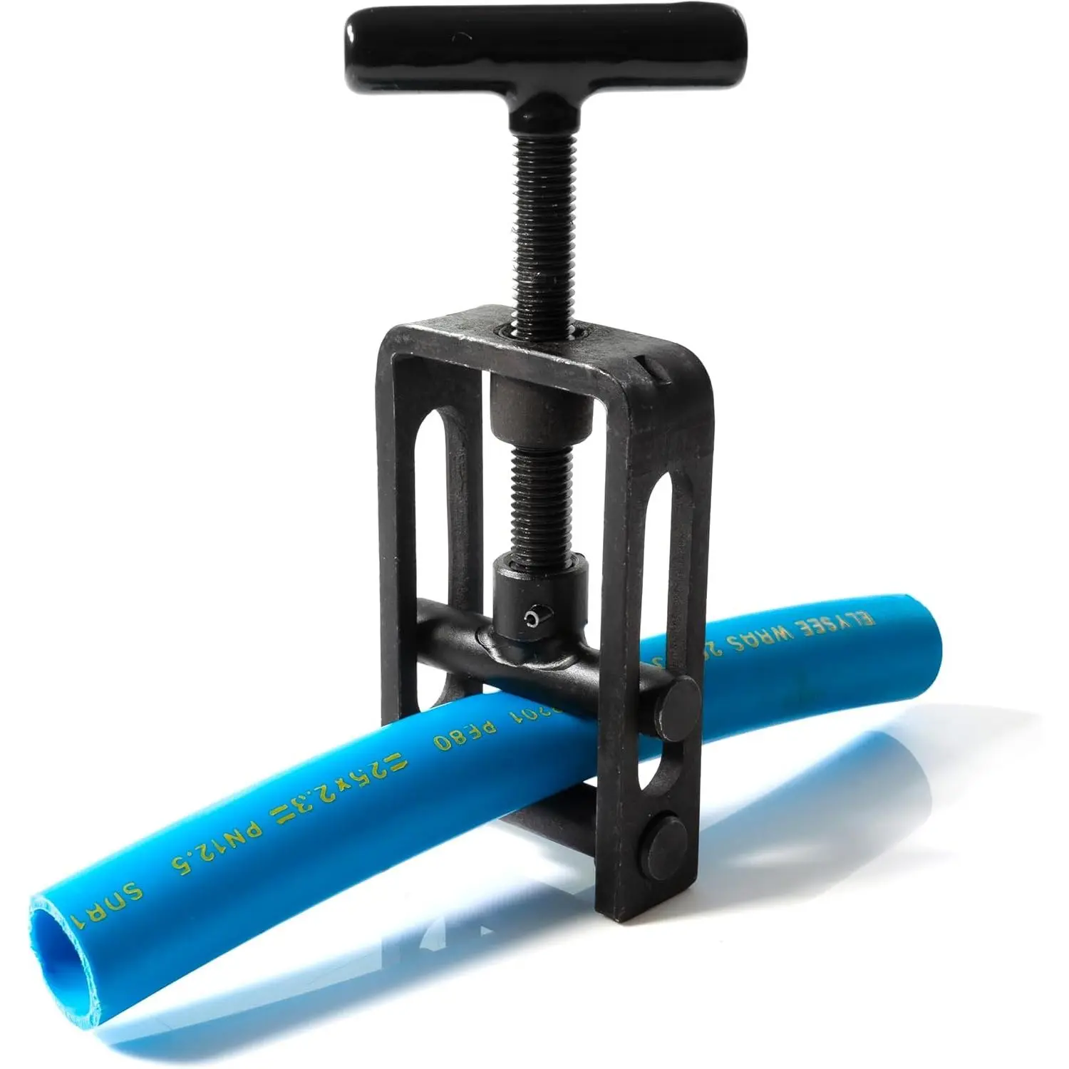 Professional Squeeze-Off Tool 0–1.26 in (0–32 mm) - Adjustable Plastic Pipe Shut-Off Clamp for MDPE, PE & PEX Water Line Pipe
