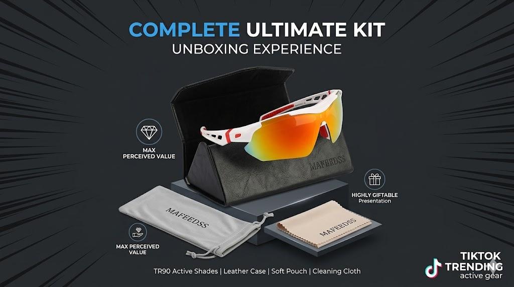 Ultimate Wraparound Sports Sunglasses for Men & Women |   Y2K Shield Shades for Cycling, Running & Baseball |   Anti-Slip TR90 Frame & UV400 PC Lens