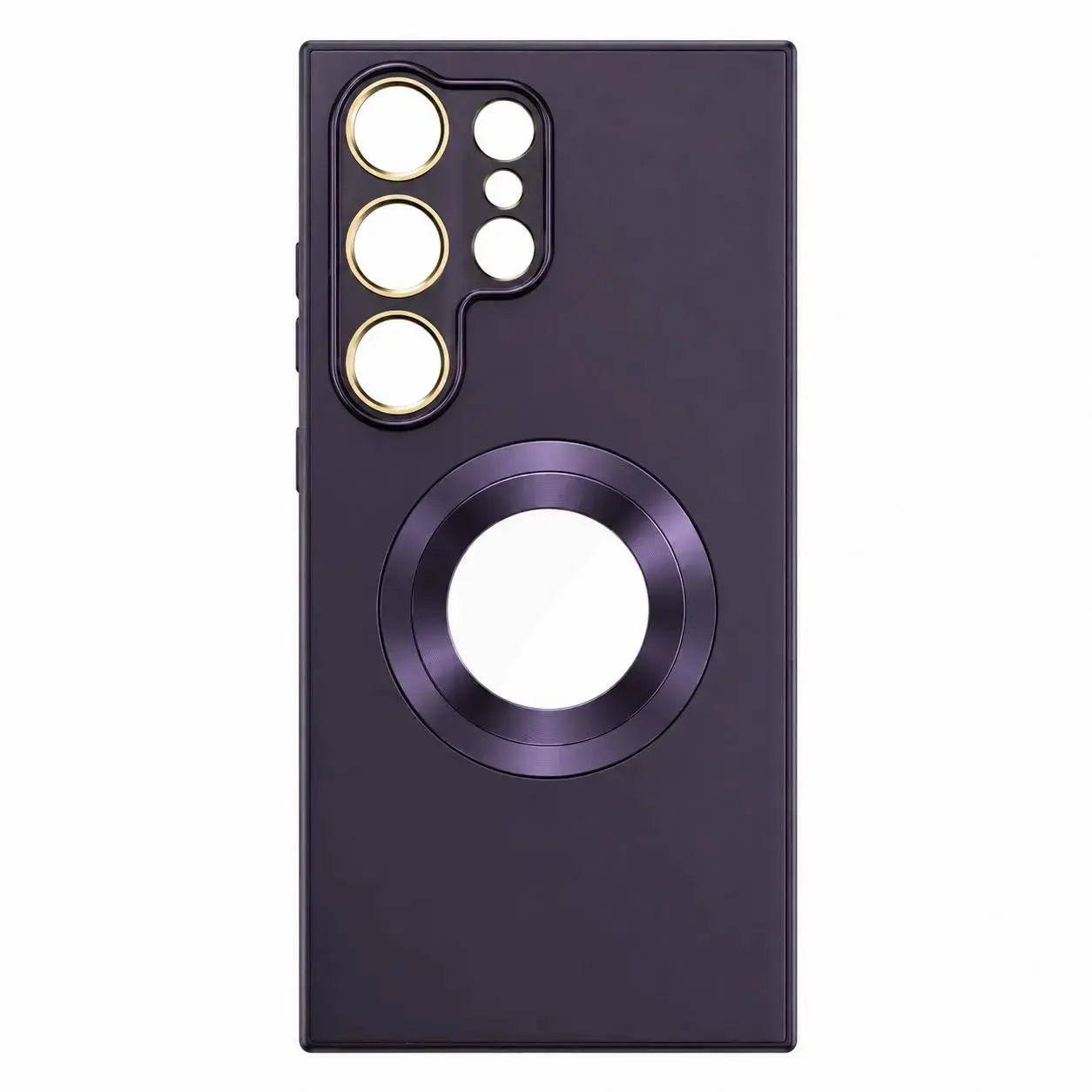 Luxury Magnetic Wireless Charging Phone Case with Large Viewing Window For Samsung S26 S25 S24 S23 S22 Ultra Plus FE  Luxury Magnetic Wireless Charging Phone Case with Large Viewing Window
