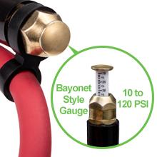 10-120 PSI Heavy Duty Tire Pressure Gauge with Inflator Air Chuck with Pressure Gauge with 4 Way Tool and Valve Cores Air Compressor Attachments Tire Inflator Nozzle for Car Automotive Truck