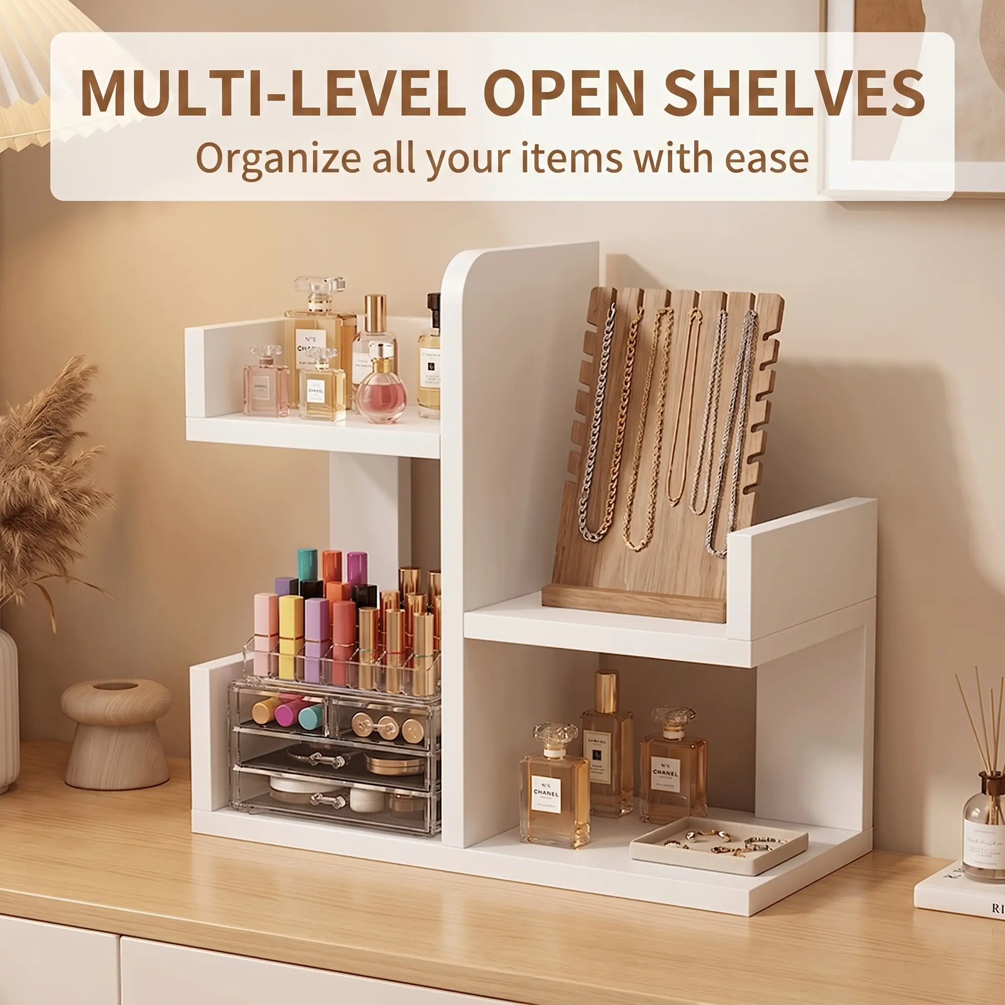 Multi-Layer Desktop Organizer Rack, Versatile Desk Bookshelf for Study Room, Office Supplies and Books Storage Shelf