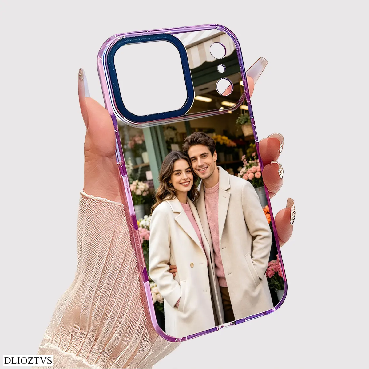 Custom Your Photo Pattern Phone Case for iPhone 17 Pro Max Air 16 15 Plus 14 13 12 11, for Galaxy S25 Ultra S24 Plus S23 FE S22 S21, Soft TPU Shockproof Thicken Silicone Crystal Mobile Phone DLIOZTVS Cases Cover