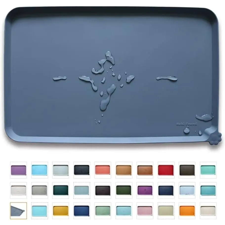Waterproof Pet Feeding Mat with High Lip Edge - Easy to Clean, Multi-Size, Mess-Free Solution for Dogs and Cats