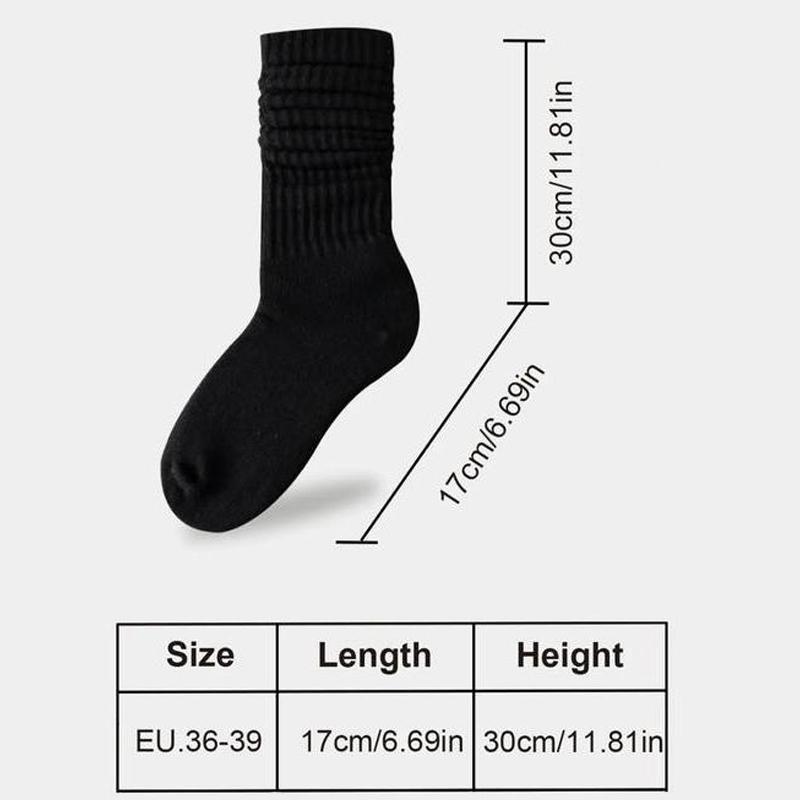 6 Pairs Women's Solid Crew Socks, Multi-pack Soft Comfy Breathable Mid-calf Socks for Daily Wear, Socks for Women, Lady's Fall & Winter  Hosiery