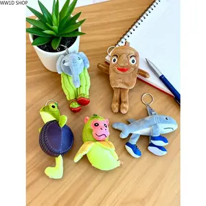 Cute Plush Keychain Doll, Fuzzy Keychain, Anime Hand Figure and Shark Toy, Brainrot Style Collection, Ideal Gift for Kids and Fans, Trendy Cute Keychain, Soft Doll Keychain