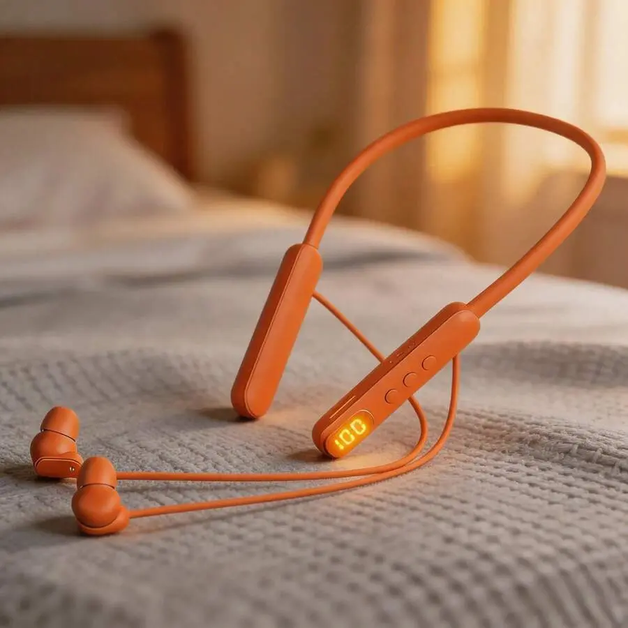Wireless Neckband Headphones, 48H Playtime, Magnetic Earbuds, IPX4 Waterproof, Low Latency, Sound, Type-C Jack, Compatible With Tablets, Sports & Daily Use XJOU