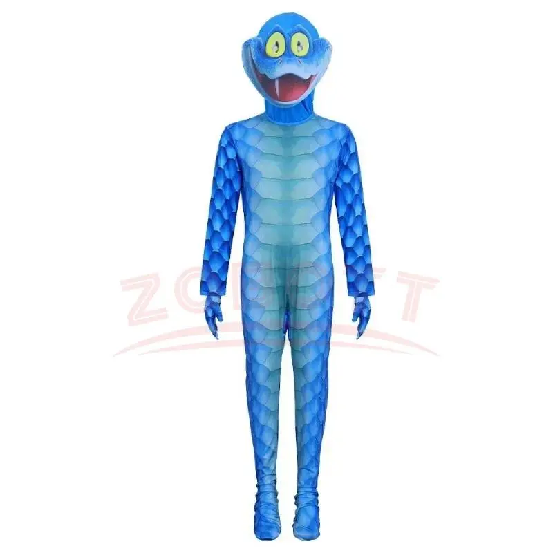 Anime Style Zootopia 2 Creative Gary Snake Cosplay Bodysuit One-piece Style adult Children's Stage Performance Costume Play Gift