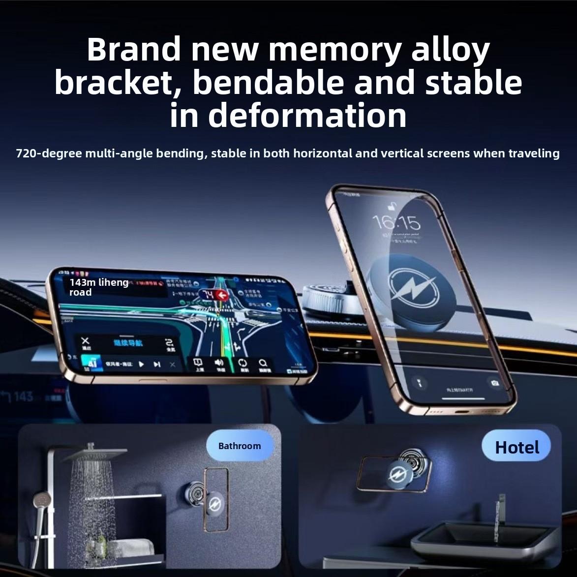 Desktop Car Phone Holder Mount Rotating Vacuum Suction Magnetic Wireless Charging Portable for Phones lurvia case