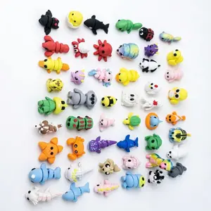 50 Pieces Mini Flexible 3D Printed Stress Relief Animal Figurines, Unique Design Sensory Stimulation Decor, Perfect Party Gifts and Creative Games