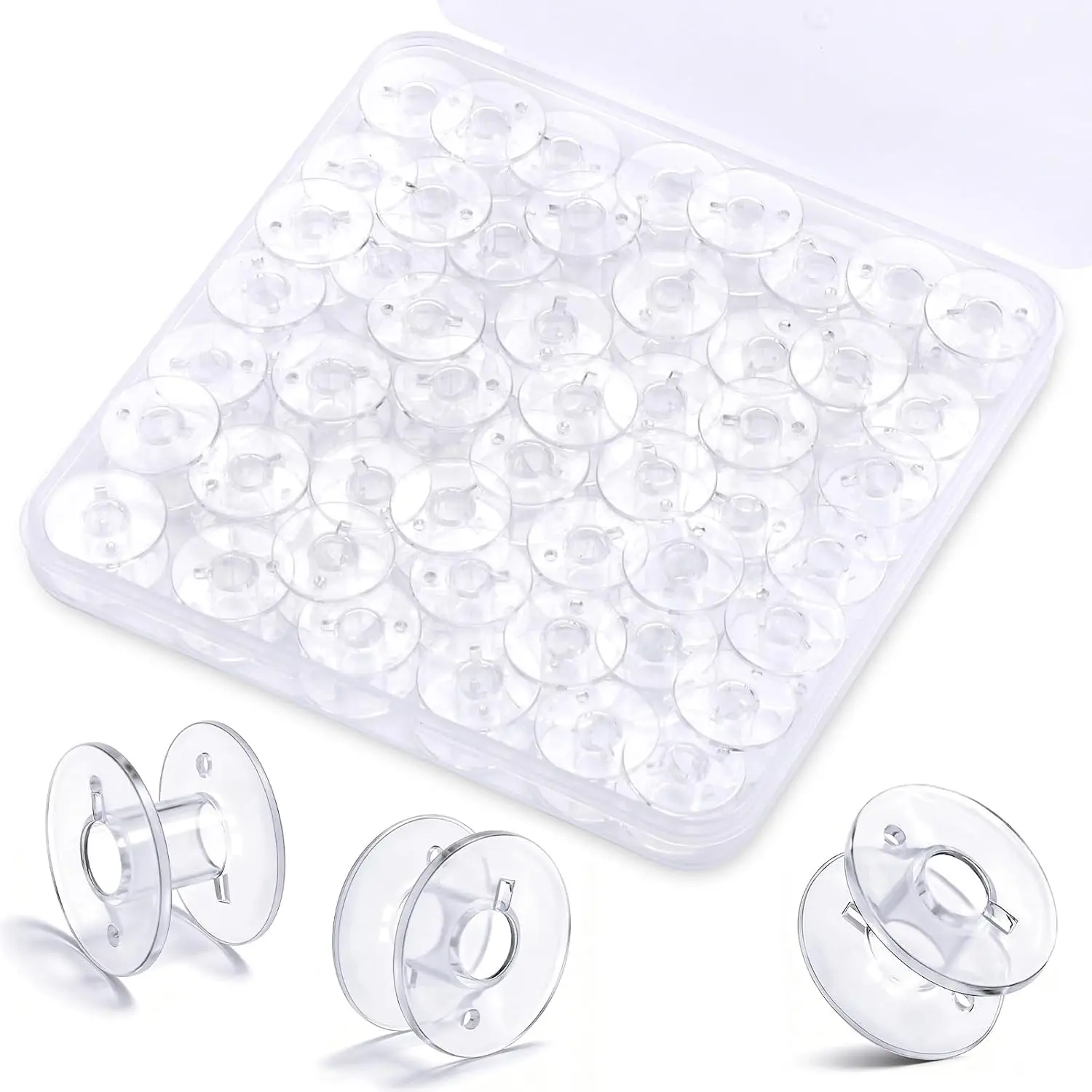 25 count Bobbins for Sewing Machine Plastic Bobbins for Sewing