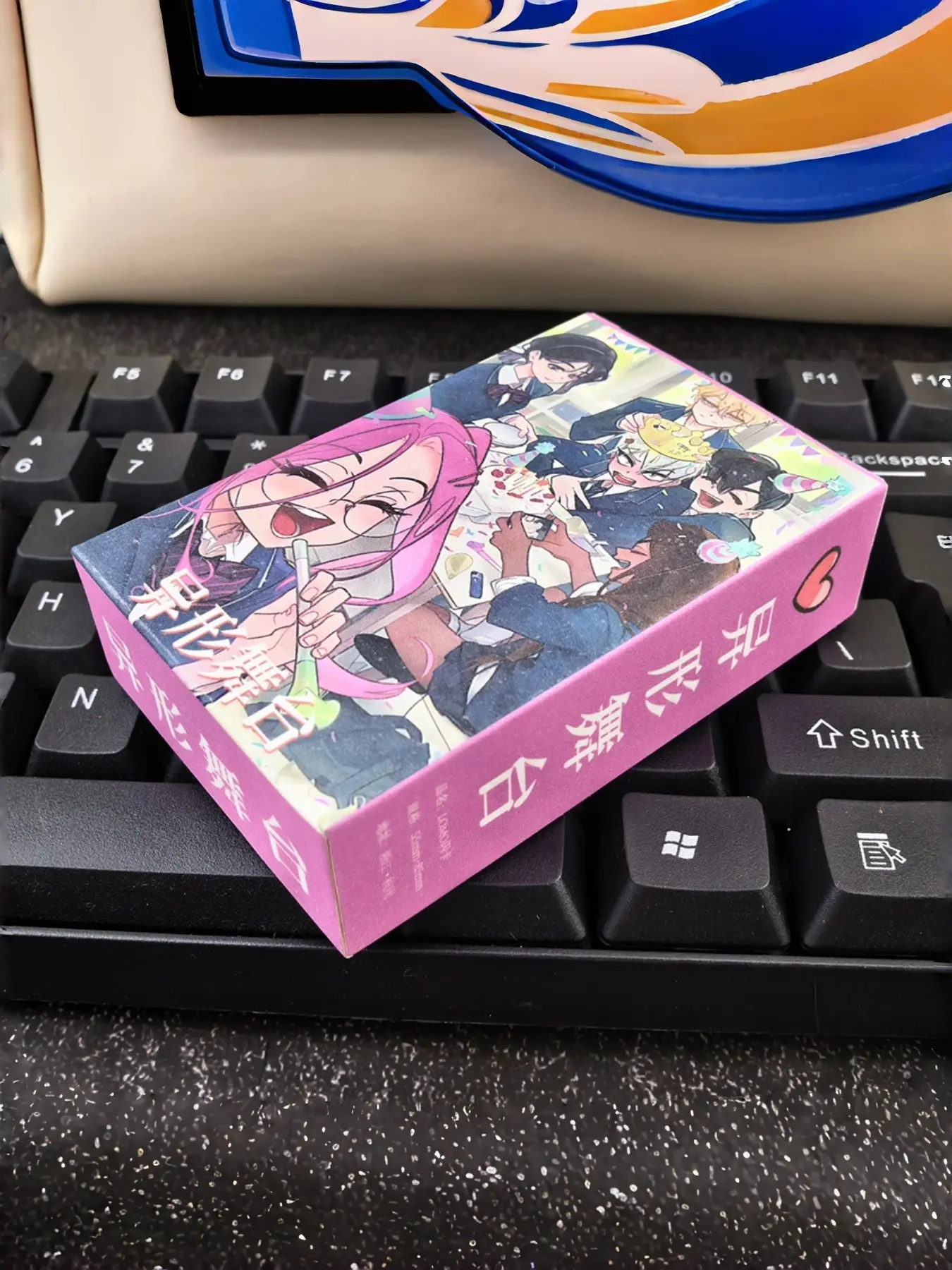 55pcs Laser Collection Cards, Campus Atmosphere Korean Comic Style, Thick Hard Card, Anime Player Collectible, Photo Background, Card Album Decor