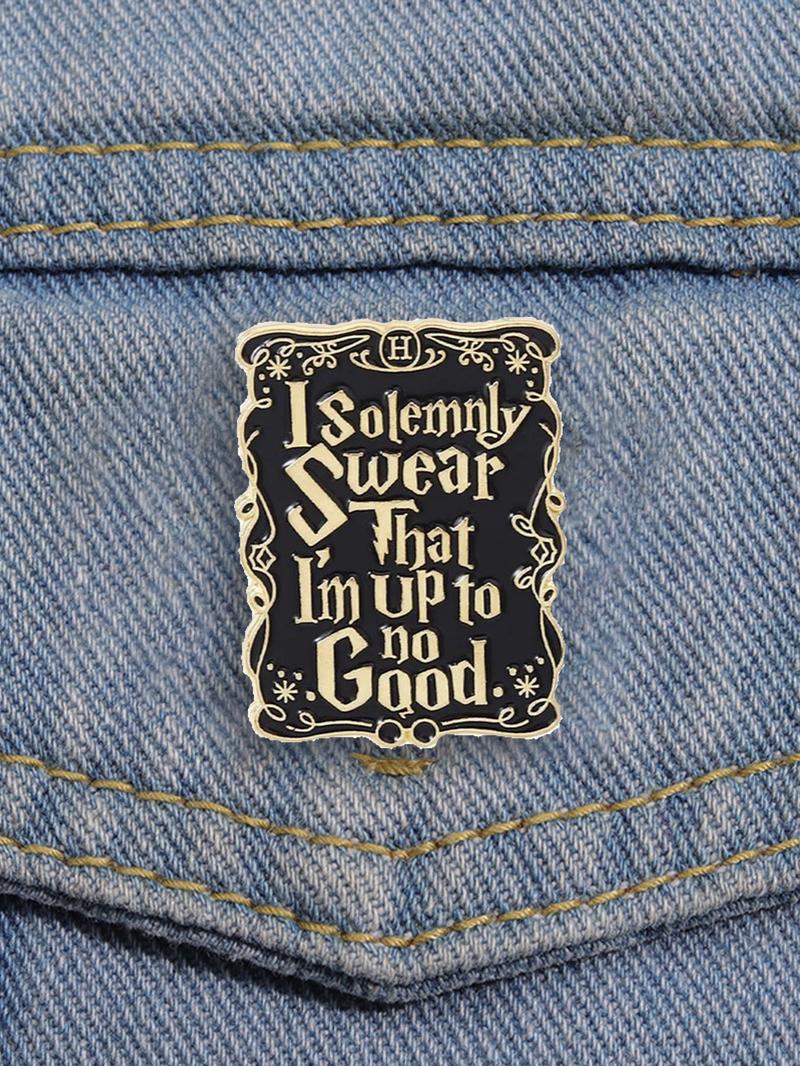 Letters Design Brooch, Fashion Magic Themed Brooch for Party, Daily Clothing Decor, Trendy All-match & Exquisite Brooch for Birthday Gift, Personalized Men Accessories, Fashion Accessory, Jewelry