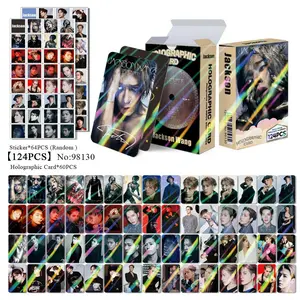 124PCS Jackson Wang MAGICMAN2 Album Photo Cards Set - Wang Jiaer Character Collectible LOMO Cards with Stickers