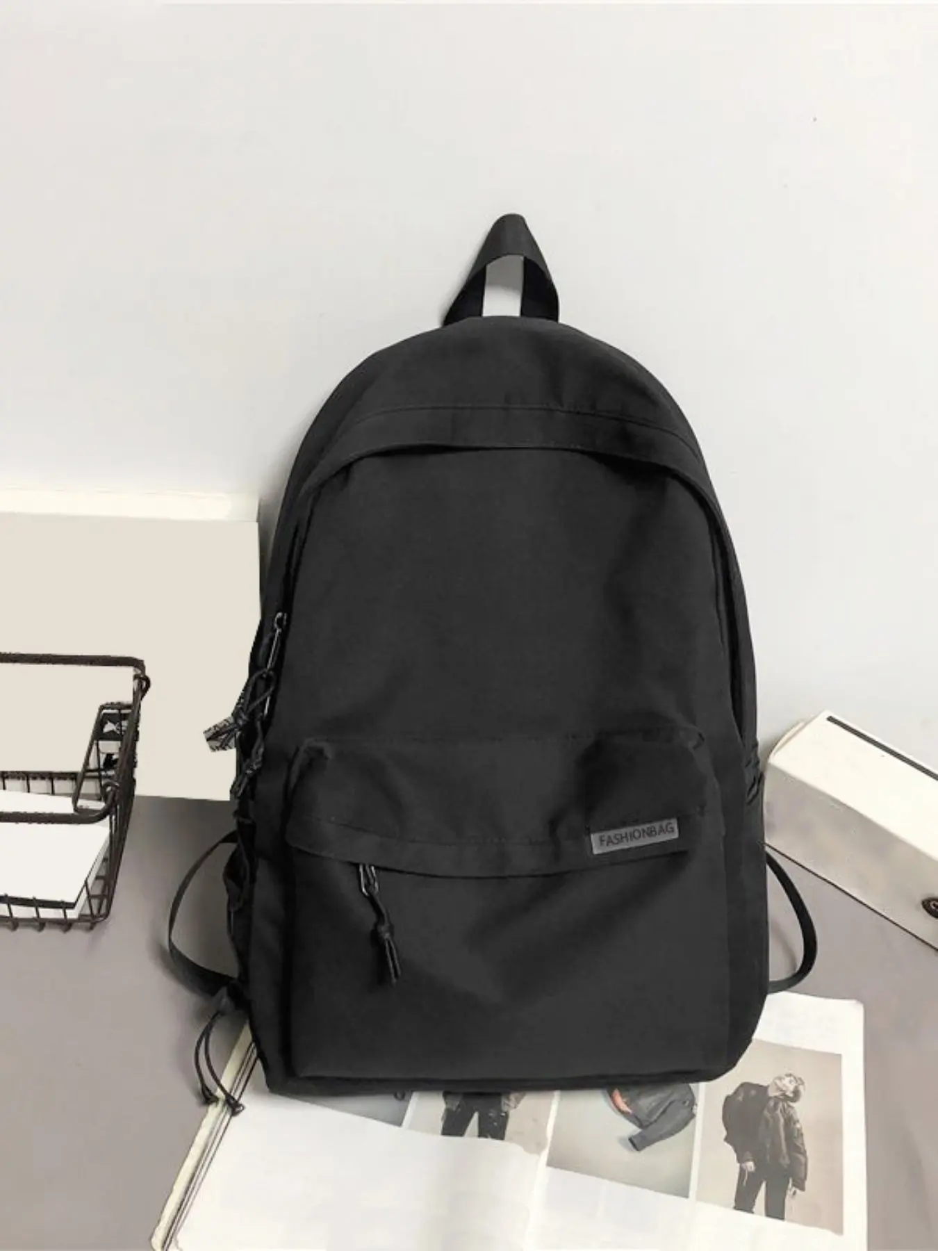 Unisex Casual Large Capacity Backpack, High Capacity, Solid Color Laptop Bag, Student Commute Backpack, Ideal for Daily Use, All Seasons