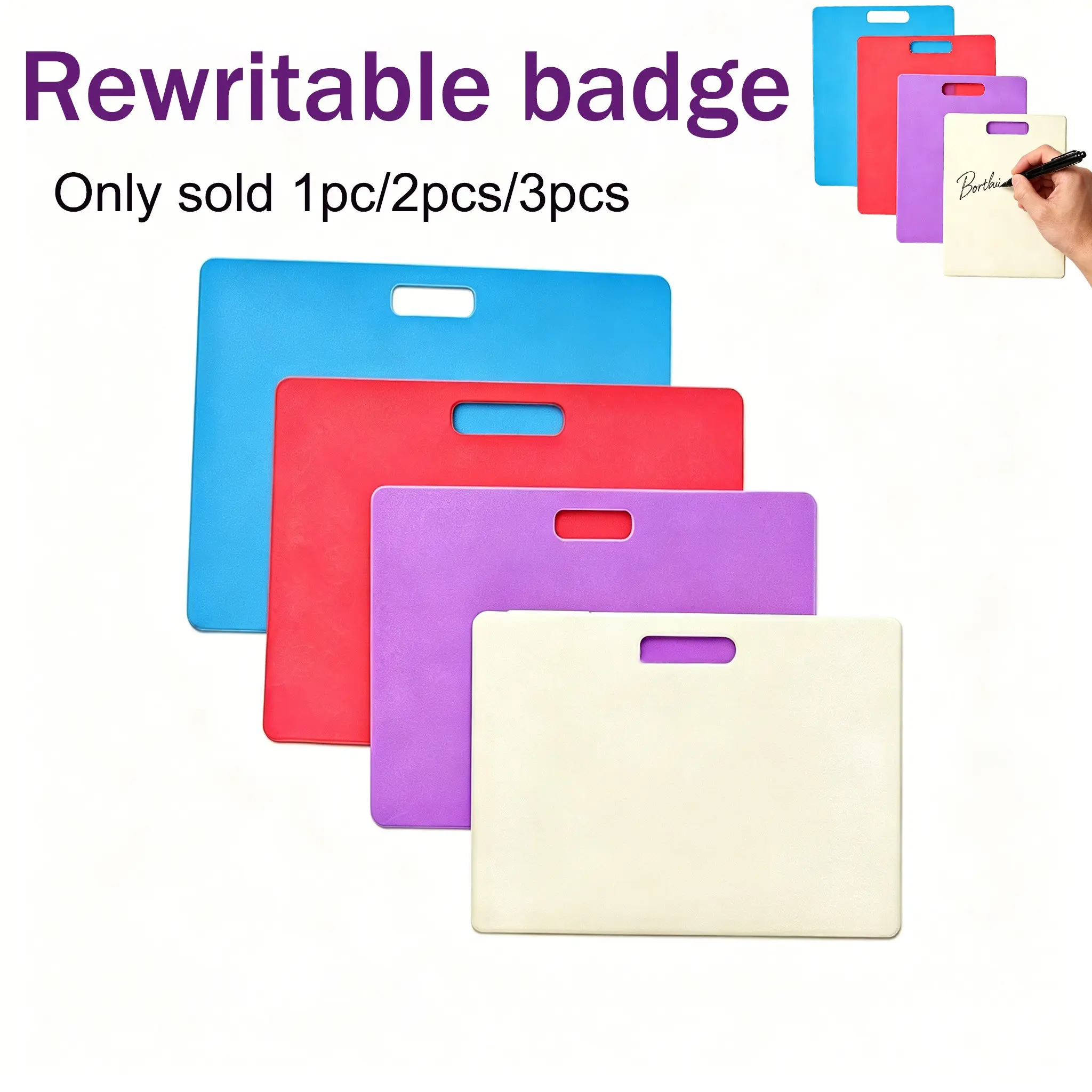 Erasable Badge Notes, Reusable Silicone Badge Buddy Notebook, Ideal for Nurses and Doctors, Ballpoint Pen Writing, Alcohol Erasable, 8.5x5.5cm