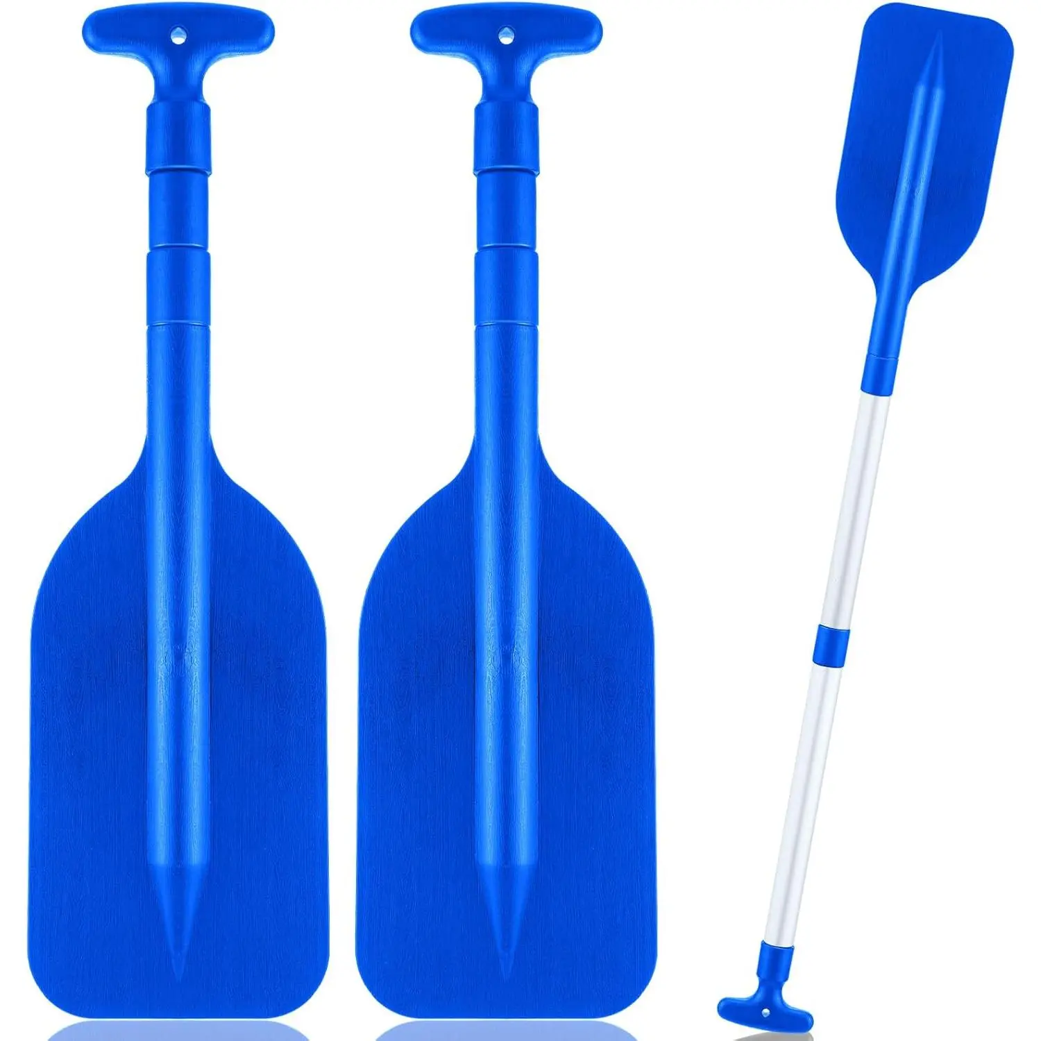 Kayak Paddles for Adults & Children, Set of 2 Telescoping Aluminum Oars for Better Control, Adjustable 21.3"-41.7" for Inflatable Boat & Dinghy, Adjustable Length, Emergency Boat, 21.3 Inches, Water Sports, Unisex, Telescopic