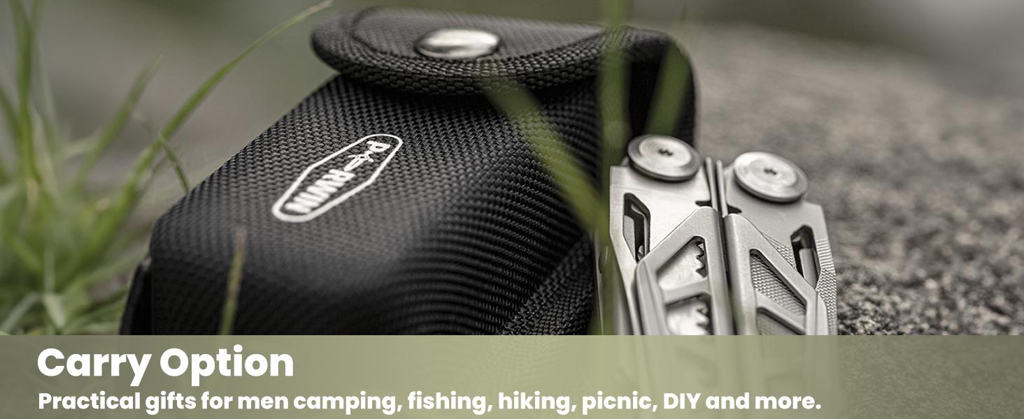 Multitool, 17-in-1 Stainless Steel Multi Tool Pliers with Self-Locking, Pocket Knife, Nylon Sheath, Professional (EDC) Multi-Tool for Survival, Camping, Hunting, Hiking, Gifts for Men