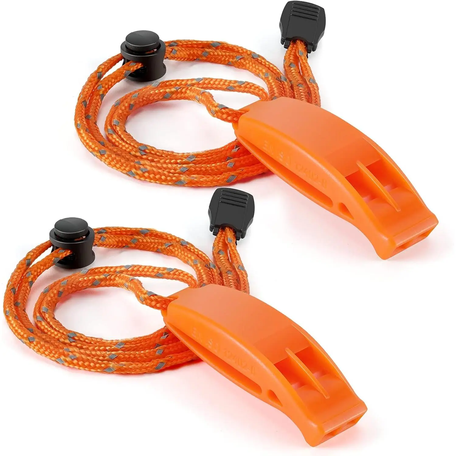 Unisex ABS Plastic Super Loud Whistle with Clip-On Lanyard, Outdoor Gear for Water Sports, Hiking, Floats Well