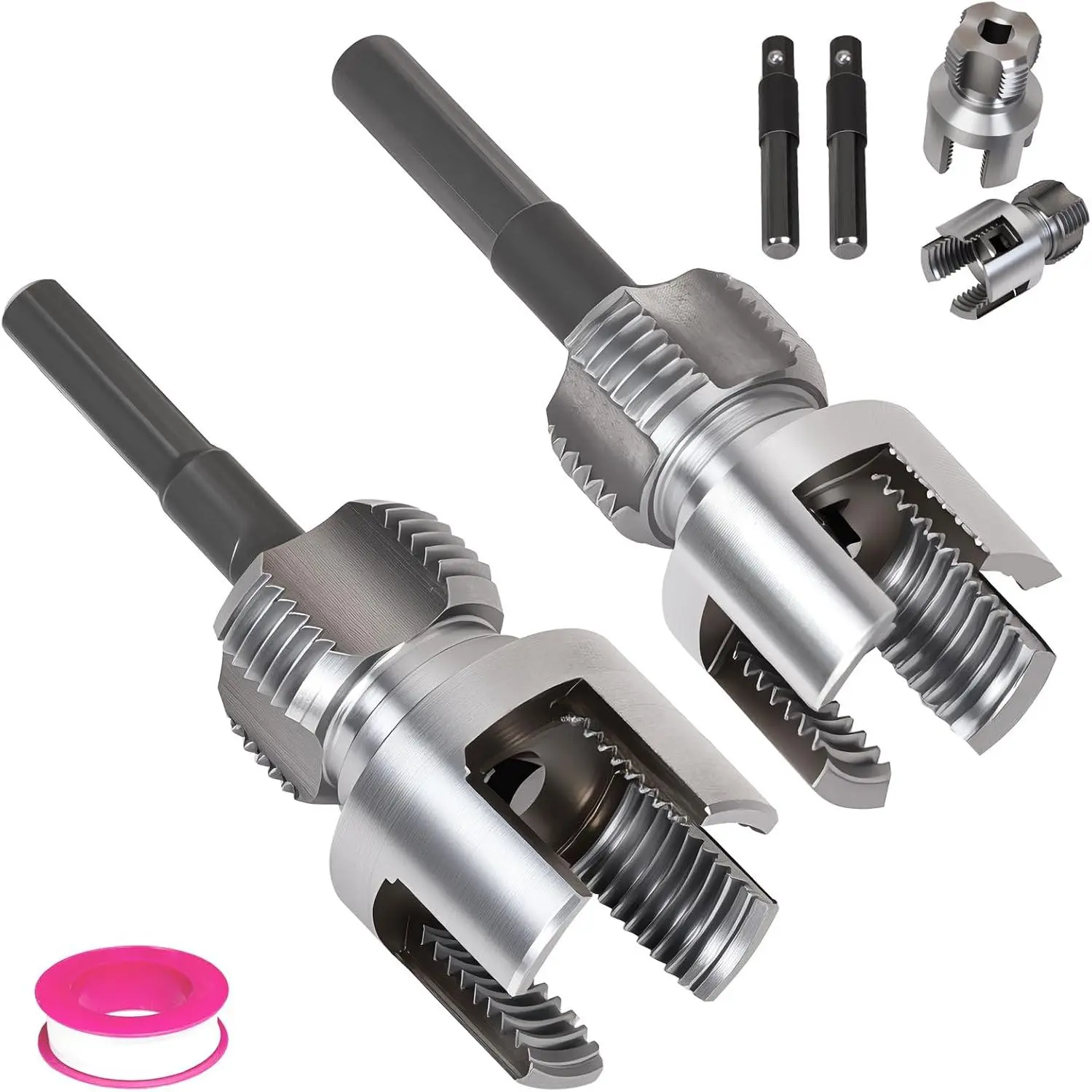 2 count PVC Pipe Threader Kit, -Function Tool for Plumbers & DIY